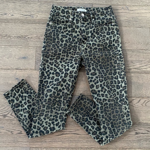 Good American Good high waisted Animal Print Jeans - Picture 1 of 12